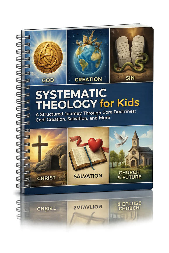 Child working through the Luunor Systematic Theology Workbook